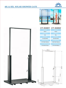 CYEN Nouvelle <span class=keywords><strong>Douche</strong></span> de Jardin Autonome Économe en Énergie, Noire, Réservoir <span class=keywords><strong>40</strong></span> <span class=keywords><strong>L</strong></span>, <span class=keywords><strong>Douche</strong></span> Extérieure <span class=keywords><strong>Solaire</strong></span> - Product Image 6