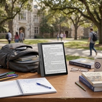 Lector de Libros Electrónicos de 7 Pulgadas con Pantalla Táctil de 300PPI, Dispositivo de Papel Digital con Android 11, Luz Frontal, Teclas para Pasar Páginas, WiFi 6