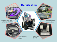 Machine d'arcade Maker à 2 joueurs, simulateur de conduite, jeu de voiture de course, machine à pièces en vente