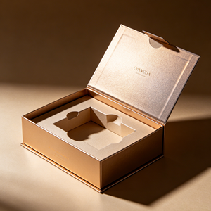 Custom Luxury Rigid <b>Box</b> for Cosmetics Eco-Friendly Gold Foil Paper Packaging with Insert for Beauty Brands Wholesale - Product Image 1