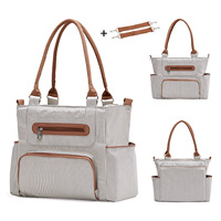 Ensemble de 7 sacs de luxe multifonctionnels portables pour poussette, sac à langer, sac à main et sac fourre-tout pour maman