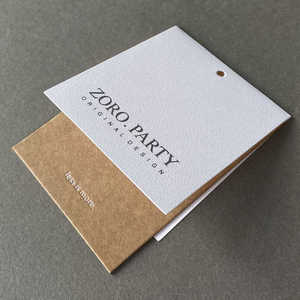 Tùy chỉnh in logo hangtags quần áo may mặc thẻ sang trọng Swing Thẻ Thiết lập chuỗi Pin giấy quần áo treo thẻ - Product Image 2