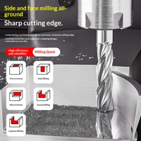 Fraise à queue en carbure de 8 mm à 3 dents pour aluminium, finition haute brillance, en acier au tungstène spécial, compatible OEM ODM