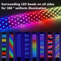 1.8 pouces 2ft antennes en spirale musique télécommande APP RGB Hyper Fat LED fouet lumières pour Polaris RZR Maverick X3 IP68 nouveau
