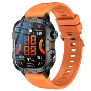 QX12 Reloj inteligente para exteriores para hombres-<span class=keywords><strong>Pantalla</strong></span> LED grande HD <span class=keywords><strong>de</strong></span> 1,96 pulgadas <span class=keywords><strong>Linterna</strong></span> Rastreador <span class=keywords><strong>de</strong></span> sueño Respuesta <span class=keywords><strong>de</strong></span> llamada Super Long Life Quality Lo más nuevo - Product Image 3
