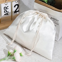 Pochette en satin de soie doux de luxe imprimée avec logo personnalisé pour emballage cadeau de vêtements, extensions capillaires, perruques et lingerie