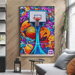 Pop Art Graffiti <span class=keywords><strong>Basketball</strong></span> Affiches sur Toile Joueurs Célèbres Conception pour <span class=keywords><strong>Chambre</strong></span> D'enfants Décoration De La Maison Style Art Déco - Product Image 1