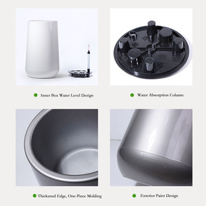 थोक पर्यावरण के अनुकूल प्लास्टिक फूल बर्तन स्वयं पानी पानी का स्तर संकेतक पारंपरिक डिजाइन टिकाऊ हल्के आंतरिक बॉक्स - Product Image 5