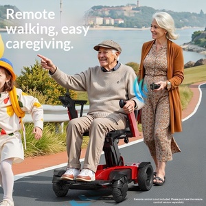 障害物を乗り越える電動車椅子スクーター、ヘビーデューティー病院グレードブラシレスモーター、アルミニウム製ポータブル折りたたみ式電動車椅子 - Product Image 3