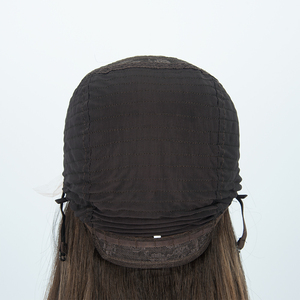 Perruque juive haut de gamme en cheveux européens avec dessus en dentelle, couleur marron avec mèches caramel, perruque frontale en dentelle avec doublure en soie pour femmes souffrant de perte de cheveux - Product Image 2