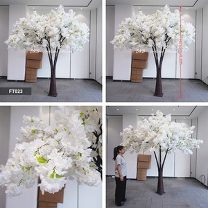 Árbol de Flores Blancas Artificiales para Decoración de Bodas en Interiores de Centros Comerciales y Hoteles, Diseño Creativo, Árbol de Flores de Cerezo - Product Image 2