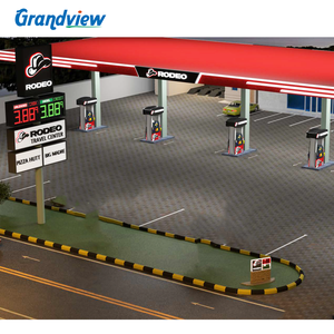 Estructura de Acero Personalizada para <span class=keywords><strong>Gasolineras</strong></span> y Diseño de Accesorios para Combustible, Letrero Tipo Pylon, Cubierta para Gasolinera - Product Image 6