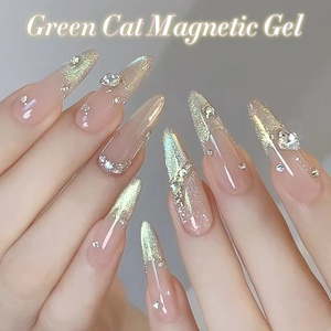 Gel magnético Green Cat, brillo holográfico ultrabrillante, semipermanente, barniz de Gel UV LED para <span class=keywords><strong>manicura</strong></span> - Product Image 3