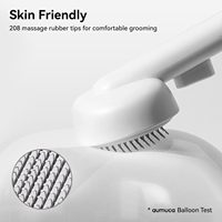 Brosse de toilettage ergonomique portable pour chiens et chats, poils démêlants doux, peigne de massage doux pour éliminer les poils morts, soin quotidien du pelage