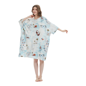 Long Plus Size Nightgown Custom Causal Sleep <strong>Tshirt</strong> Printed Fabrics Children for Dress or Sleep Wear - Product Image 3