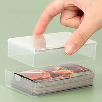 Boîte de rangement vide YUZMEI pour cartes à jouer, présentoir pour cartes de visite, organisateur transparent pour cartes de poker, étui en plastique pour un seul jeu