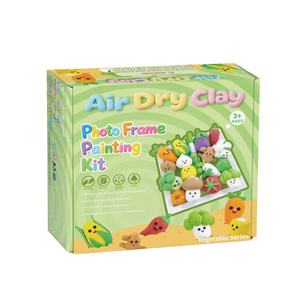 Light Clay DIY Photo Frame Craft <b>Kit</b> 10 Colors Vegetable Theme Non Toxic No <b>Bake</b> Educational Toy Gift <b>for</b> <b>Kids</b> 3+ - Product Image 1