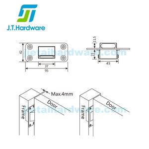 Accessori per Porte Pivotanti a Pavimento, Fermaporta Bloccabile con Sgancio di Emergenza per Uso con Set Pivotanti a Doppia Azione - Product Image 5