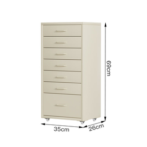 Armoires de classement en métal blanc personnalisées de haute qualité avec 7 tiroirs pour salon, <span class=keywords><strong>chambre</strong></span> à coucher, bureau à domicile - Product Image 5