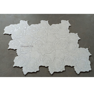 Mosaico de Mármol Pulido con Chorro de Agua para Paredes y Pisos, Diseño Moderno para Estudio, Villa, Interior, Impermeable, Duradero y Ecológico - Product Image 4