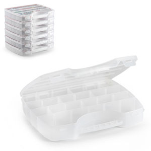 Estuche Multiusos Transparente de Plástico con Compartimentos para Organización del Hogar - Product Image 1