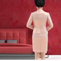 Nouvelles robes de mère de la mariée en deux pièces avec veste, dentelle et perles, robe de cérémonie de haute qualité pour la mère du marié 2021
