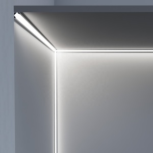 Profilé en aluminium LED en forme de V d'angle, argenté et <span class=keywords><strong>noir</strong></span>, avec couvercle en PC, fabriqué par NIUYUAN - Product Image 5