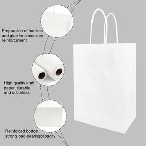Sac en papier kraft brun en gros, acceptant l'impression personnalisée, sac cadeau en stock, sac de courses à poignée torsadée pour la restauration rapide à emporter - Product Image 4