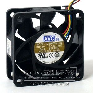 AVC 60x60x25 มม.พัดลม DS06025B12L 12V 0.30A ตลับลูกปืนคู่ 4 สายโปรเซสเซอร์ระบายความร้อน - Product Image 1