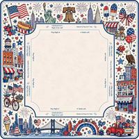 Tapis de jeu de mahjong antidérapant en caoutchouc, bords cousus silencieux, imprimé Casse-Noisette de Noël, règles de Charleston, tapis de jeu personnalisé