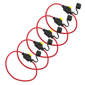 Boîte à fusibles étanche pour voiture, 12V 20A, insert de fusible de batterie, fil rouge, 5 connecteurs automobiles - Product Image 1