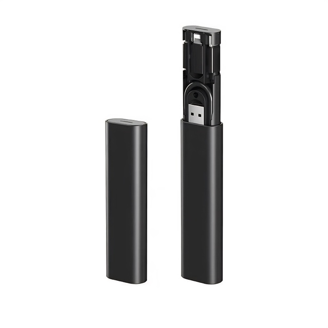 OEM/ODM 6-in-1 Push USB Cable Kit Fast Charging Type C to Type C Data Cable with Phone Adapter Portable Storage Box