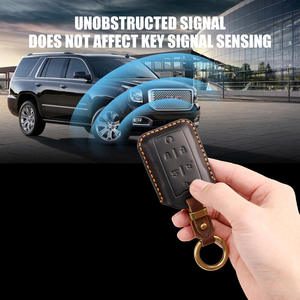 เคสกุญแจรถเหมาะสำหรับรถกระบะ GMC, ฝาครอบป้องกันหนังแท้สไตล์วินเทจ, พวงกุญแจดีไซน์สร้างสรรค์ - Product Image 4