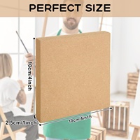 Lot de 20 blocs carrés en MDF E1 non finis, 4x4x1 pouces, en pin, pour artisanat, peinture DIY, écologiques et de première qualité