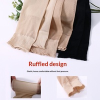 2546 Chaussettes courtes décontractées pour hommes, à ouverture large, avec revers ample, absorbant la transpiration et antidérapantes