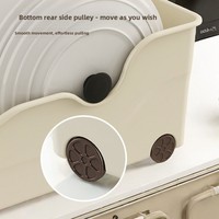 Organisateur de cuisine carré moderne de petite taille, boîte pliable multifonctionnelle en plastique de type ouvert pour aliments et vêtements, en matériau PP injecté