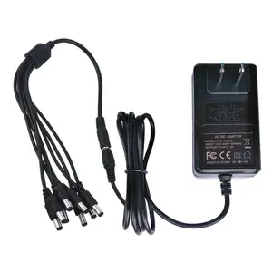 8 Om 1 Power Kabel Splitter + 12V 2.5A Ac/Dc Adapter Compatibel Met Lorex ACC-U81 Q-zie Swann Cctv Camera Dvr