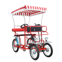 Cinq Ans De Garantie 4 Roues Voiture À Pédales Adulte Quad 4 Places Pousse-Pousse Passager avec Siège Bébé