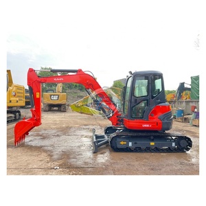 Excavadora Kubota 55 usada de 5 toneladas, miniexcavadora hidráulica usada sobre orugas, buenas condiciones con precio bajo en Shanghai a la venta - Product Image 1