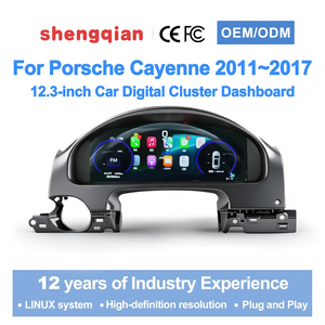 Nouvel écran LCD de tableau de bord numérique de 12,3 pouces pour Porsche Cayenne 958 2011-2017, compteur de vitesse, cockpit virtuel, Carplay, écran <span class=keywords><strong>fantôme</strong></span> - Product Image 2