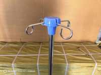 Support IV robuste en acier inoxydable, hauteur réglable, avec roulettes, Classe I, garantie 1 an, pour mobilier hospitalier