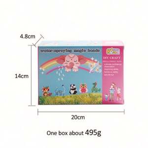 Kit de manualidades de arte de píxeles de arcilla PVA DIY educativo para niños 2025, juego de fusión al agua, Magi Beads y tablero de clavijas para slime infantil - Product Image 1