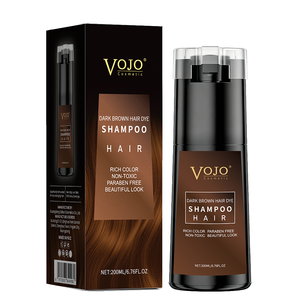 VOJO 200ml Shampoo <span class=keywords><strong>Colorante</strong></span> Professionale Permanente Halal con Olio di Argan Naturale Nero <span class=keywords><strong>per</strong></span> <span class=keywords><strong>Capelli</strong></span>, <span class=keywords><strong>per</strong></span> Uomini e Donne OEM/ODM - Product Image 1
