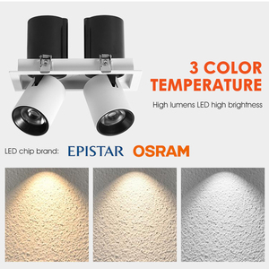 Đèn <span class=keywords><strong>LED</strong></span> âm trần <span class=keywords><strong>COB</strong></span> tròn vuông bằng nhôm, thiết kế góc chiếu sáng trong nhà, sản phẩm mới của Ushine - Product Image 3