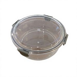 Transparante PET voedselbewaarbakjes set, ronde, afsluitbare lunchbox, vriezer, keuken, snack <span class=keywords><strong>organizer</strong></span> - Product Image 2