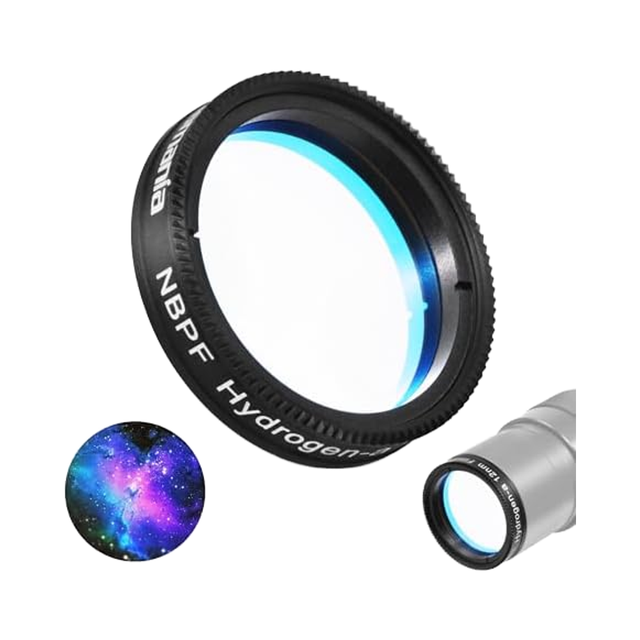 Astromania 1.25\" Narrowband NBPF Hydrogen-a 12nm Filter for Deep Sky Photos in H-Alpha Light Injection Plastic Molding Type