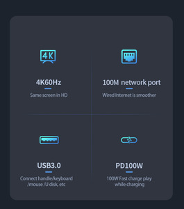 Station d'accueil USB-C 6 en 1 4K 60Hz 100M Ethernet avec support pour <span class=keywords><strong>Steam</strong></span> <span class=keywords><strong>Deck</strong></span> et autres appareils électroniques - Product Image 5