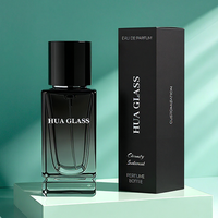 Flacon de parfum vide de luxe personnalisé de 30 ml, 50 ml, 100 ml, avec bouchon magnétique noir, argenté ou doré, en verre, avec boîte cadeau