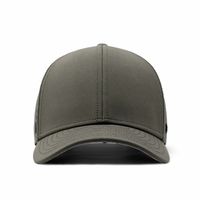 Casquette de golf personnalisée brodée de haute qualité, 6 panneaux, logo en patch PVC caoutchouc, trou découpé au laser, casquette de baseball perforée imperméable