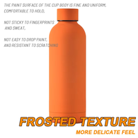 Bouteille isotherme portable en acier inoxydable givré à petite ouverture, 500 ml et 750 ml, prête à l'emploi, pour sports de plein air et voyages